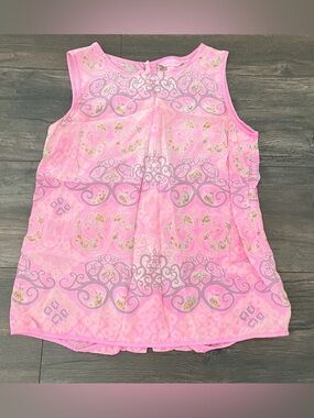 Lilly Pulitzer Silk Pink Patterned Tunic Top